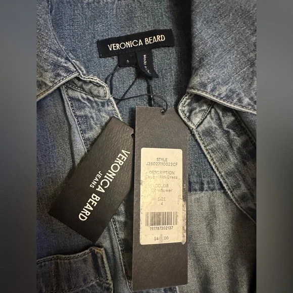 NWT Veronica BeardMidi Denim Dress